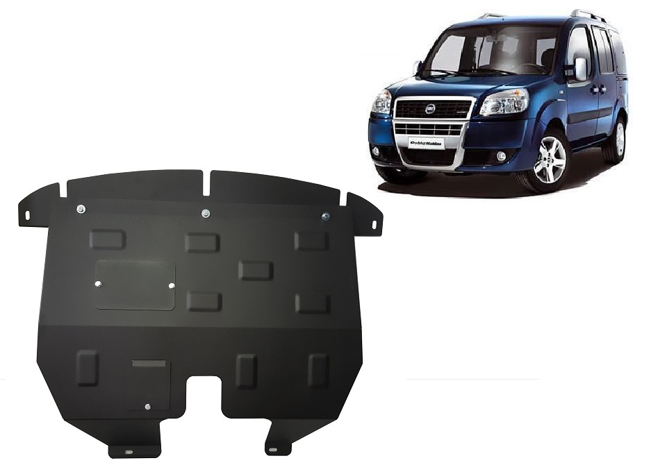 Fiat Doblo (2001-2010) Engine, Front Bumper, Gearbox, Radiator Skid Plate - 2 mm Steel