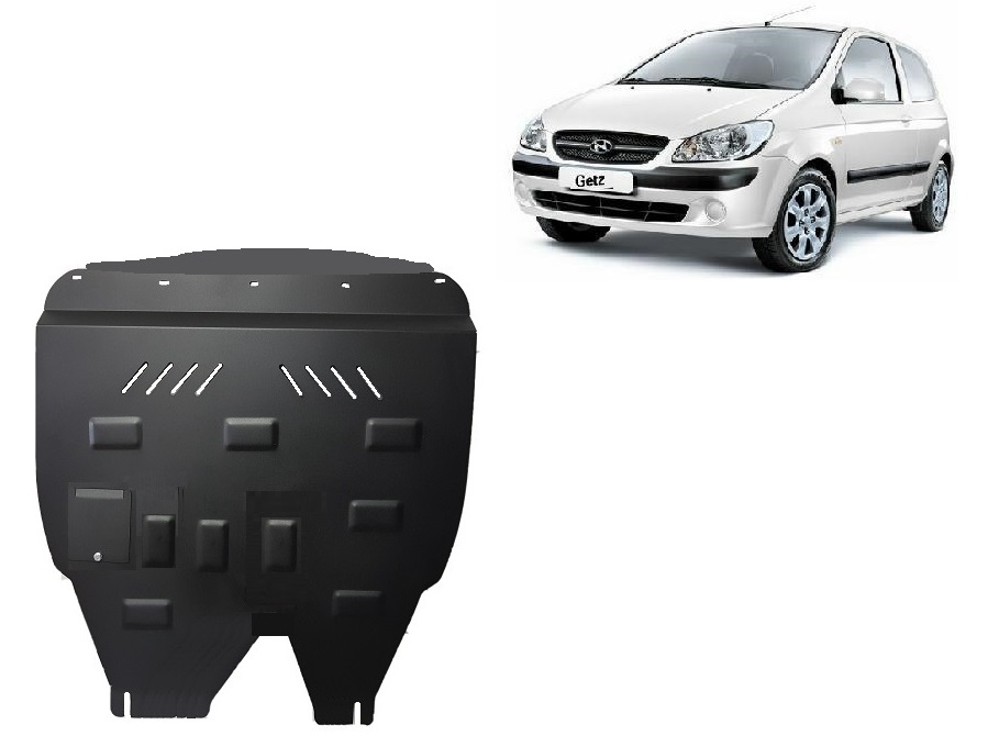 Hyundai Getz (2006-2010) Engine, Gearbox Skid Plate - 2 mm Steel