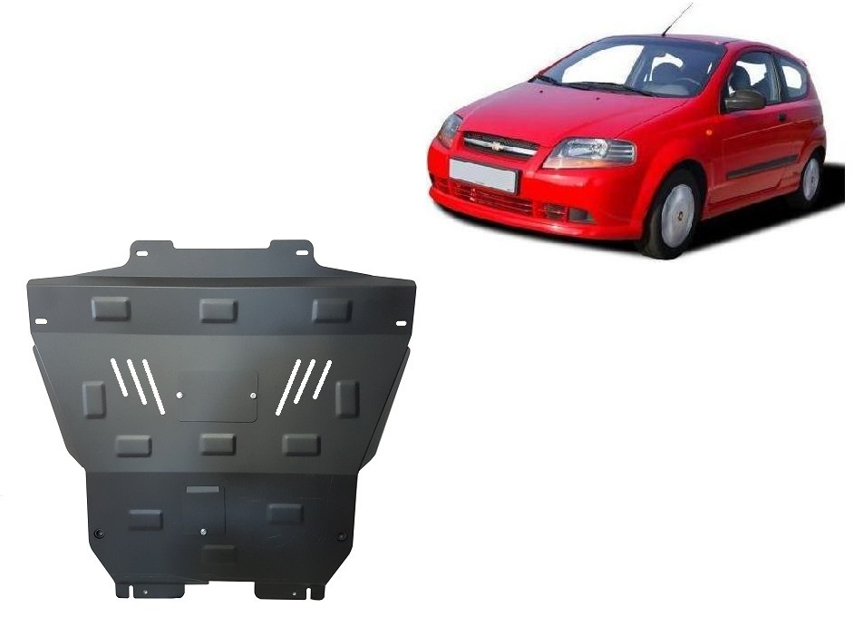 Chevrolet Kalos (2004-2008) Engine, Front Bumper, Gearbox, Radiator Skid Plate - 2 mm Steel