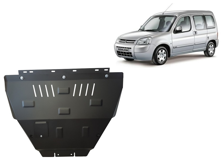 Citroen Berlingo (1997-2008) Engine, Gearbox, Radiator Skid Plate - 2 mm Steel