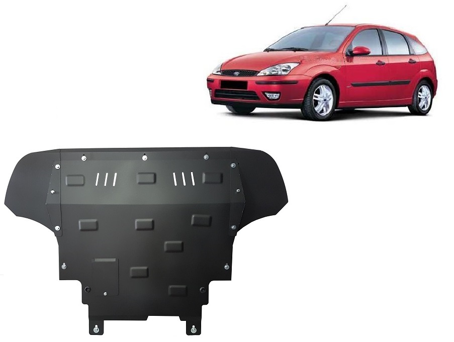 Ford Focus 1 (1998-2004) Engine, Front Bumper, Gearbox, Radiator Skid Plate - 2 mm Steel