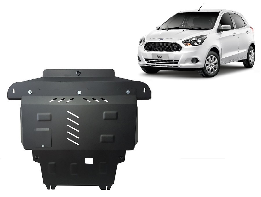 Ford KA+ (2014-2020) Engine, Front Bumper, Gearbox, Radiator Skid Plate - 2 mm Steel