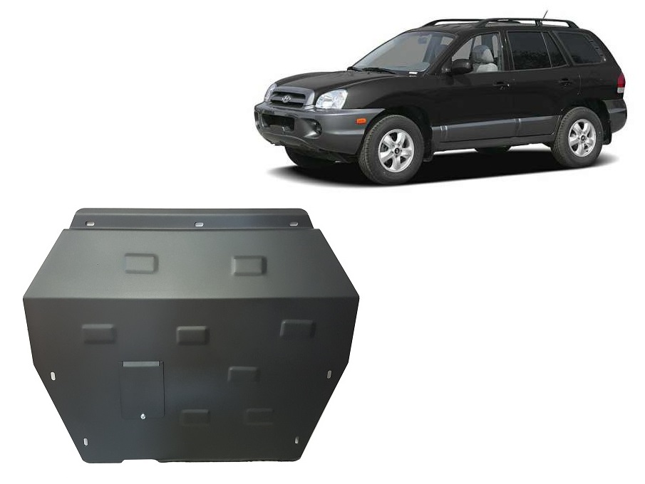 Hyundai Santa Fe (2001-2006) Engine, Gearbox, Radiator Skid Plate - 3 mm Steel