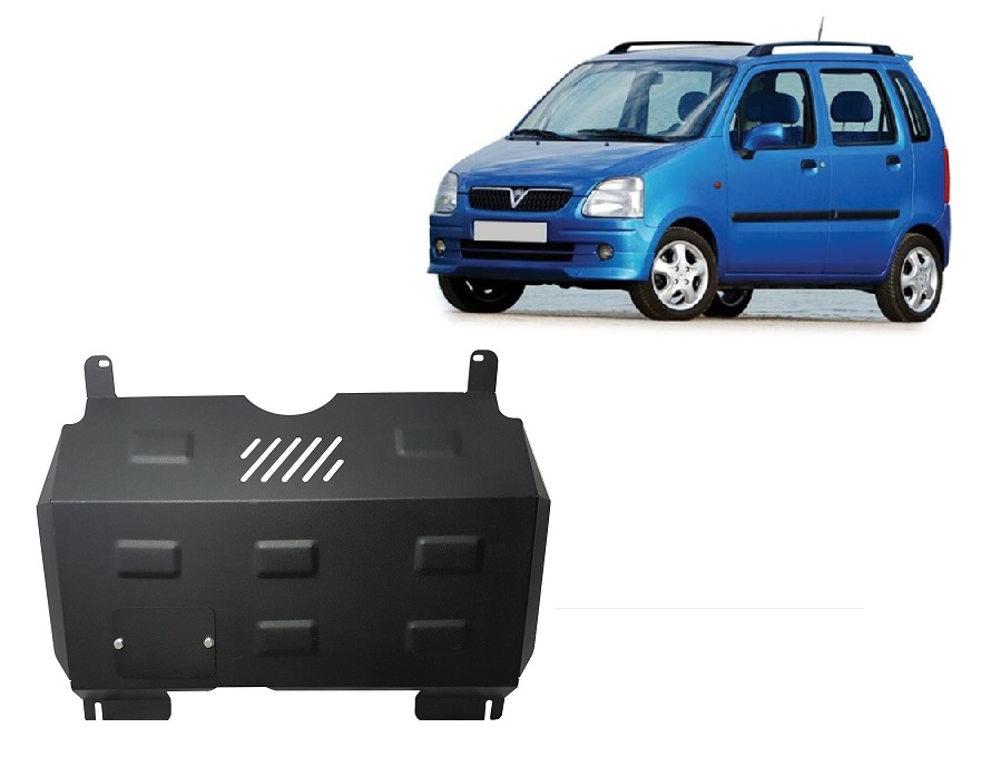 Opel Agila (H00) (2000-2007) Engine, Gearbox Skid Plate - 2 mm Steel