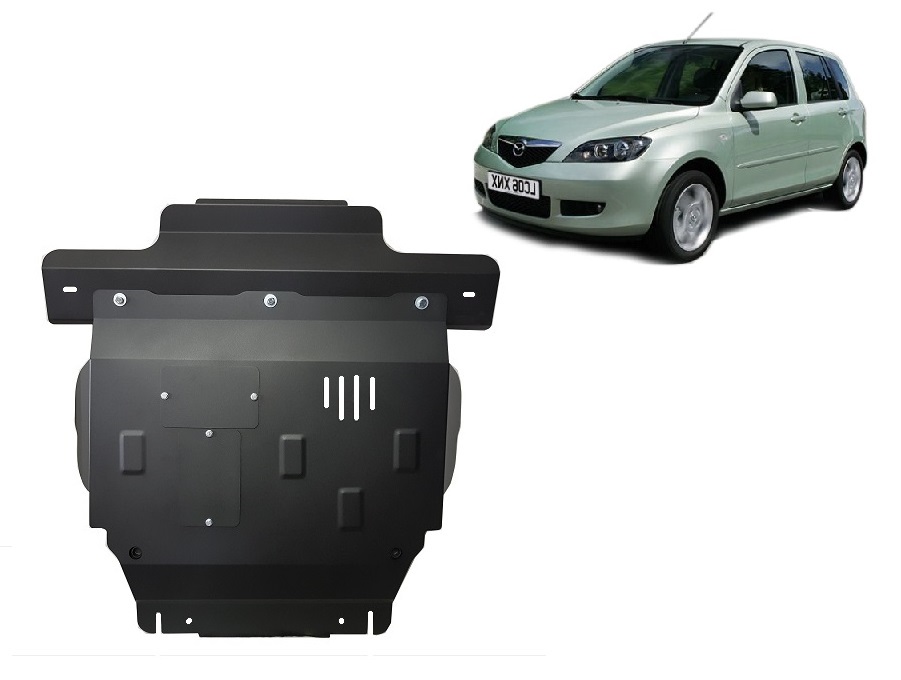 Mazda 2 (2003-2007) Engine, Gearbox Skid Plate - 2 mm Steel