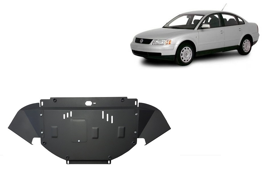VW Passat B5 (1997-2000) Engine, Front Bumper, Radiator Skid Plate - 2 mm Steel