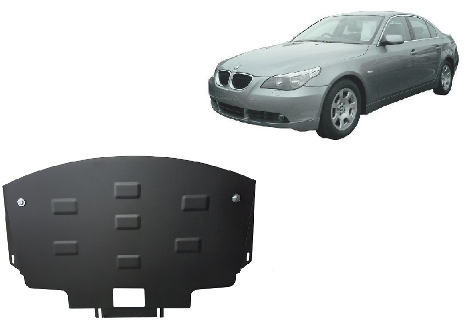 BMW Series 5 E60/E61 standard front bumper (2003-2010) Front Bumper, Radiator Skid Plate - 2 mm Steel