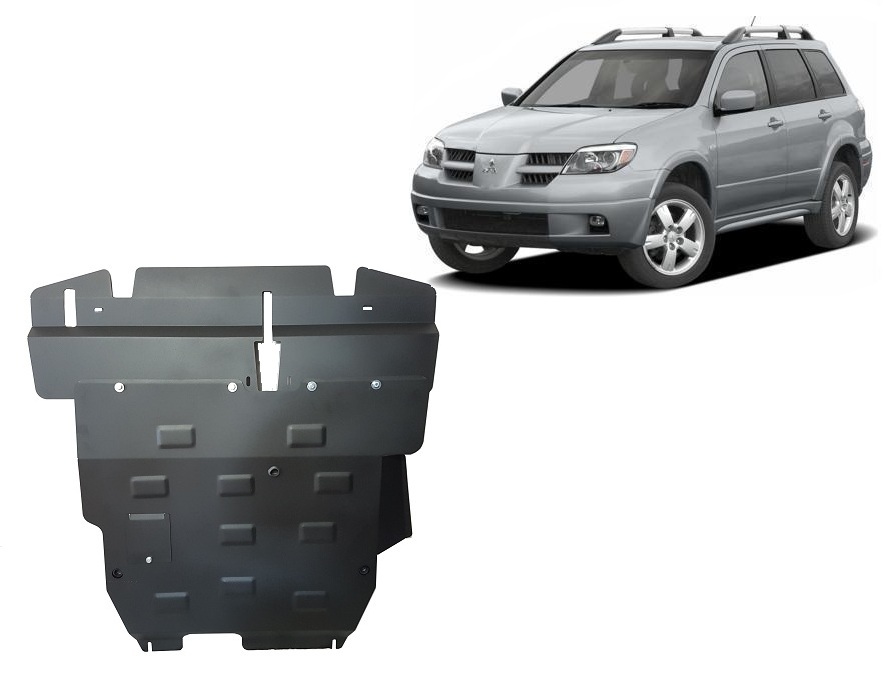 Mitsubishi Outlander (2002-2006) Engine, Front Bumper, Gearbox, Radiator Skid Plate - 2.5 mm Steel