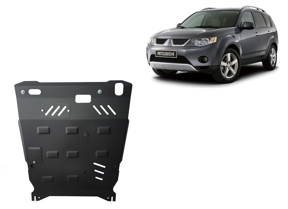 Mitsubishi Outlander (2006-2012) Engine, Gearbox, Radiator Skid Plate - 2.5 mm Steel