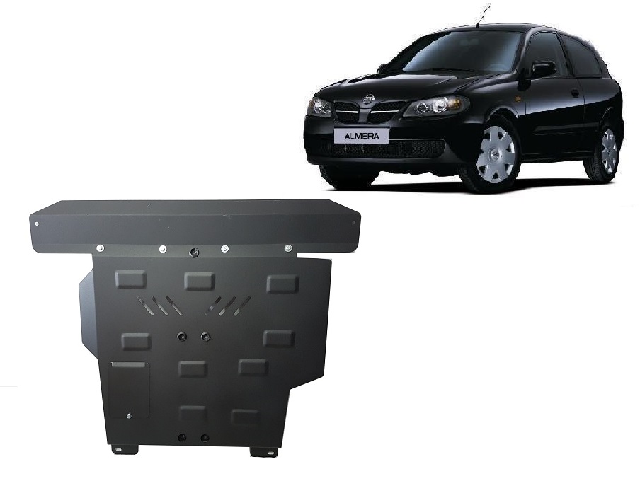 Nissan Almera Tino (2000-2006) Engine, Front Bumper, Gearbox, Radiator Skid Plate - 2 mm Steel