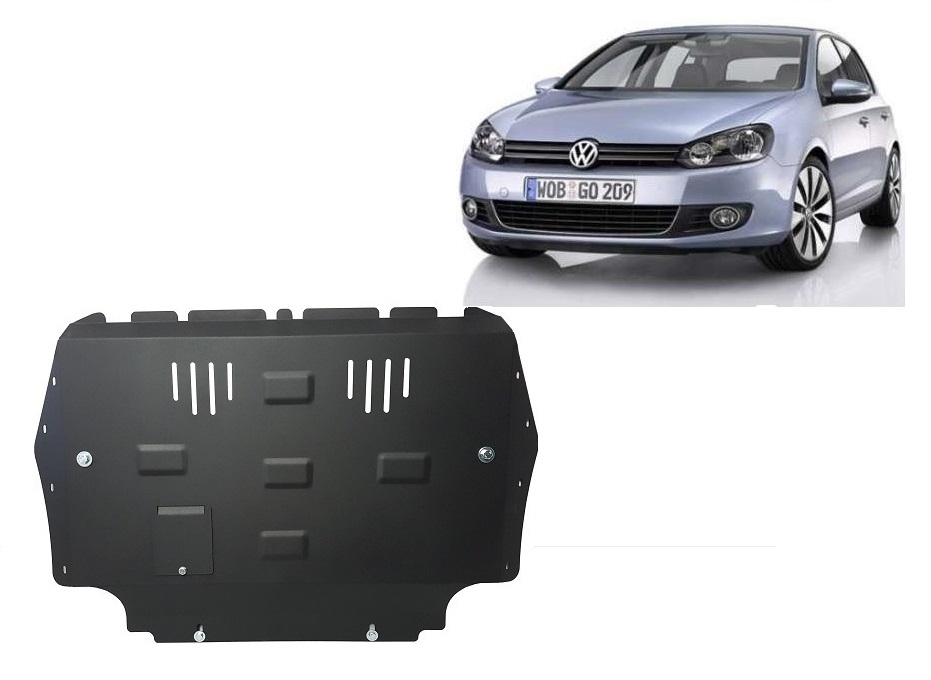 VW Golf 6 (2010-2012) Engine, Gearbox, Radiator Skid Plate - 2 mm Steel