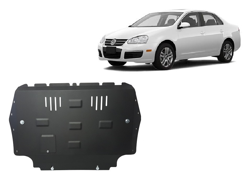 VW Jetta (2010-2011) Engine, Gearbox, Radiator Skid Plate - 2 mm Steel
