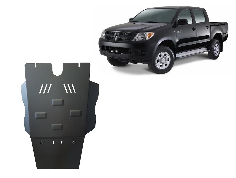 Toyota Hilux (2004-2015) Differential, Gearbox Skid Plate - 3 mm Steel