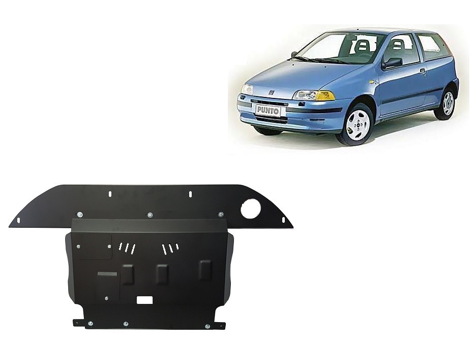 Fiat Punto (1993-1999) Engine, Front Bumper, Gearbox, Radiator Skid Plate - 2 mm Steel