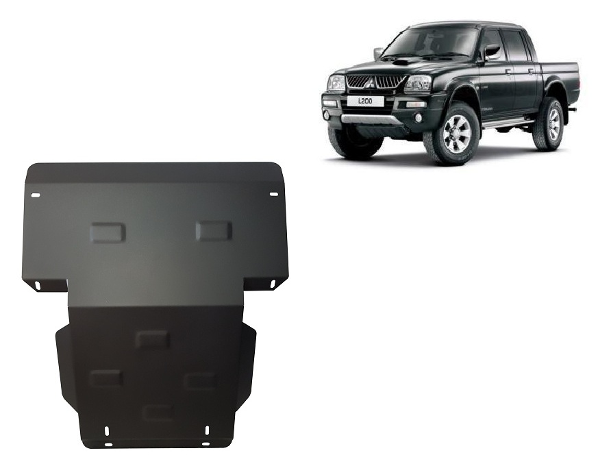 Mitsubishi L200 (1998-2007) Engine, Front Bumper Skid Plate - 3 mm Steel