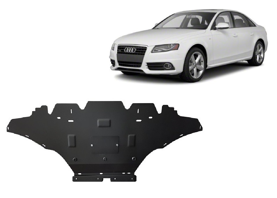 Audi A4 B8 Diesel (2008-2014) Engine, Front Bumper, Radiator Skid Plate - 2 mm Steel