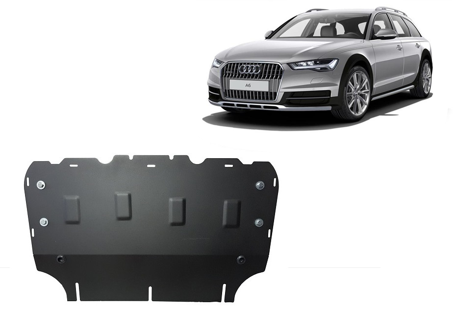 Audi Allroad A6 (2011-2018) Engine, Radiator Skid Plate - 2 mm Steel