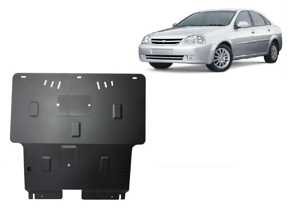 Chevrolet Lacetti/Nubira (2004-2009) Engine, Front Bumper, Gearbox, Radiator Skid Plate - 2 mm Steel