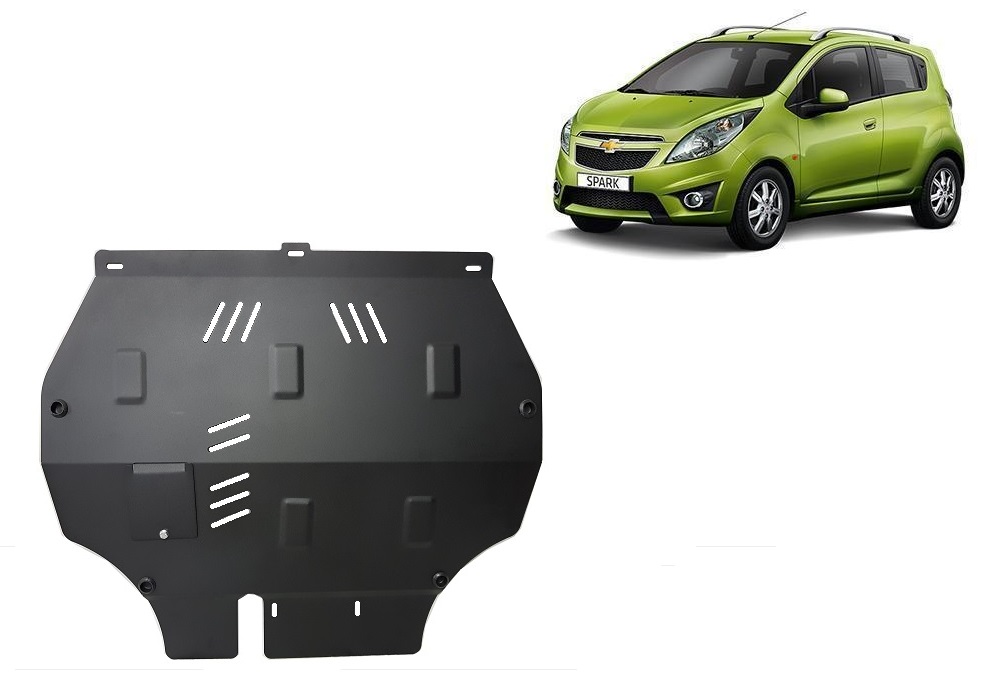 Chevrolet Spark (2009-2026) Engine, Gearbox, Radiator Skid Plate - 2 mm Steel