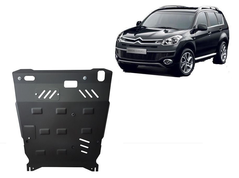 Citroen C Crosser (2007-2012) Engine, Gearbox, Radiator Skid Plate - 2.5 mm Steel