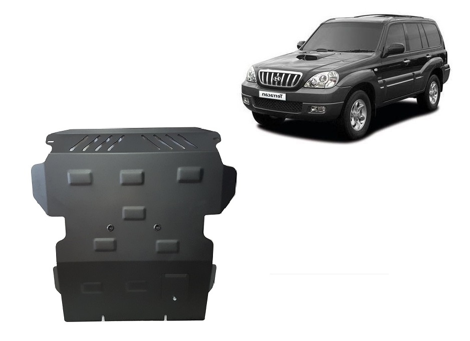 Hyundai Terracan (2001-2007) Engine, Front Bumper, Radiator Skid Plate - 3 mm Steel