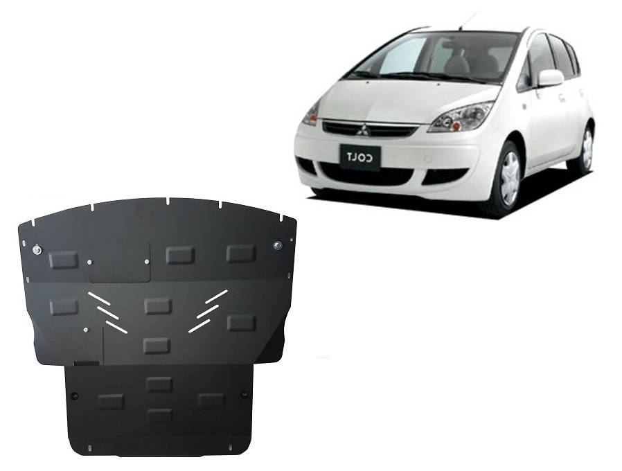 Mitsubishi Colt (2002-2013) Engine, Front Bumper, Gearbox, Radiator Skid Plate - 2 mm Steel