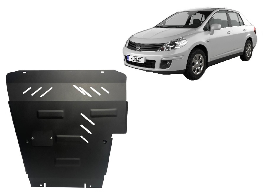 Nissan Tiida (2004-2013) Engine, Gearbox, Radiator Skid Plate - 2 mm Steel
