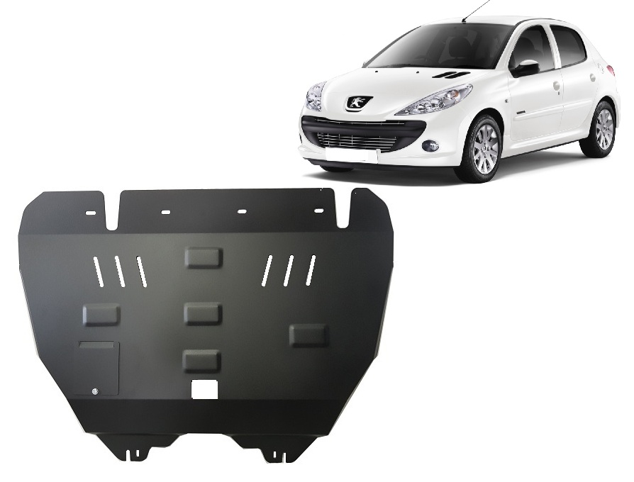 Peugeot 206 (1998-2012) Engine, Gearbox, Radiator Skid Plate - 2 mm Steel