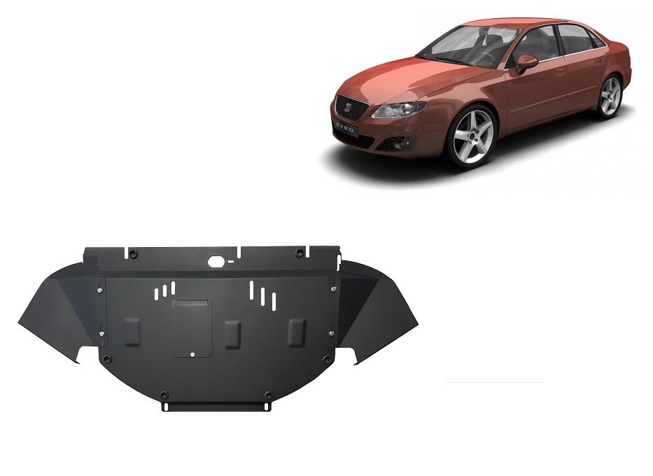 Seat Exeo (2008-2013) Engine, Front Bumper, Radiator Skid Plate - 2 mm Steel