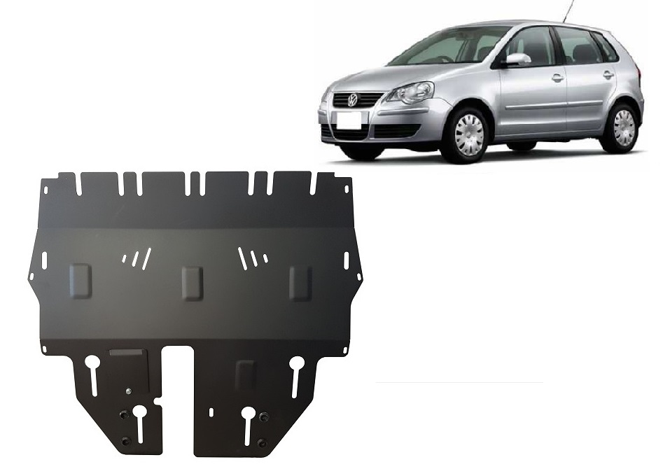 VW Polo petrol (2003-2009) Engine, Front Bumper, Gearbox, Radiator Skid Plate - 2 mm Steel