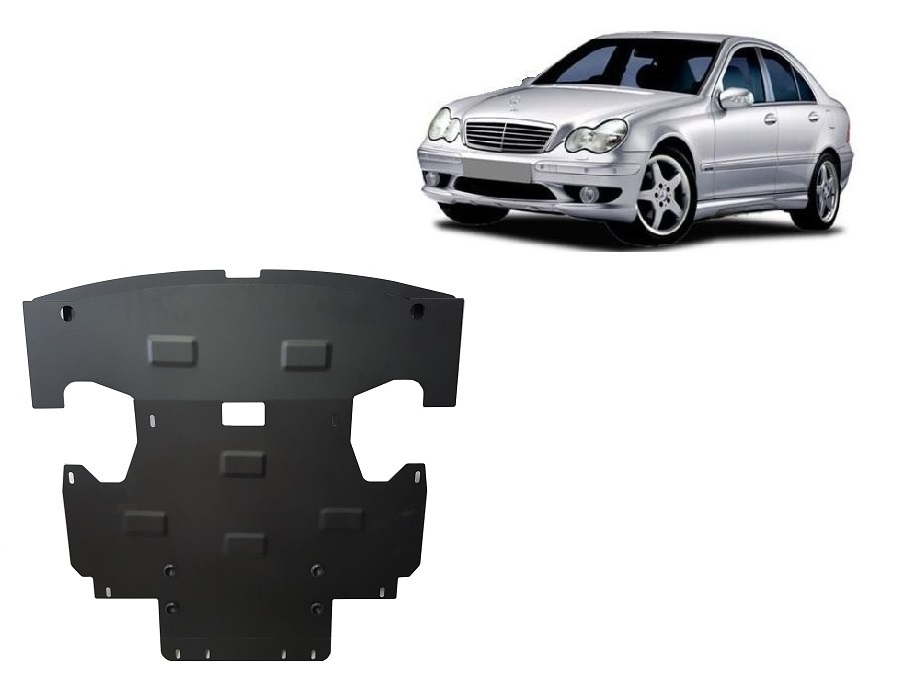 Mercedes C-Class W203 (2000-2007) Engine, Radiator Skid Plate - 2 mm Steel