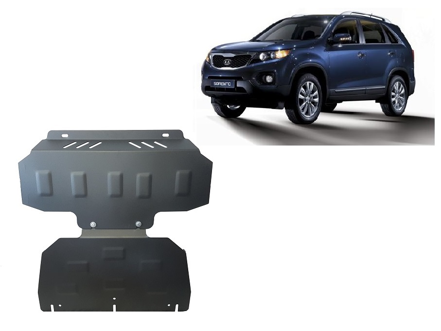 Kia Sorento (2006-2010) Engine, Radiator Skid Plate - 2 mm Steel
