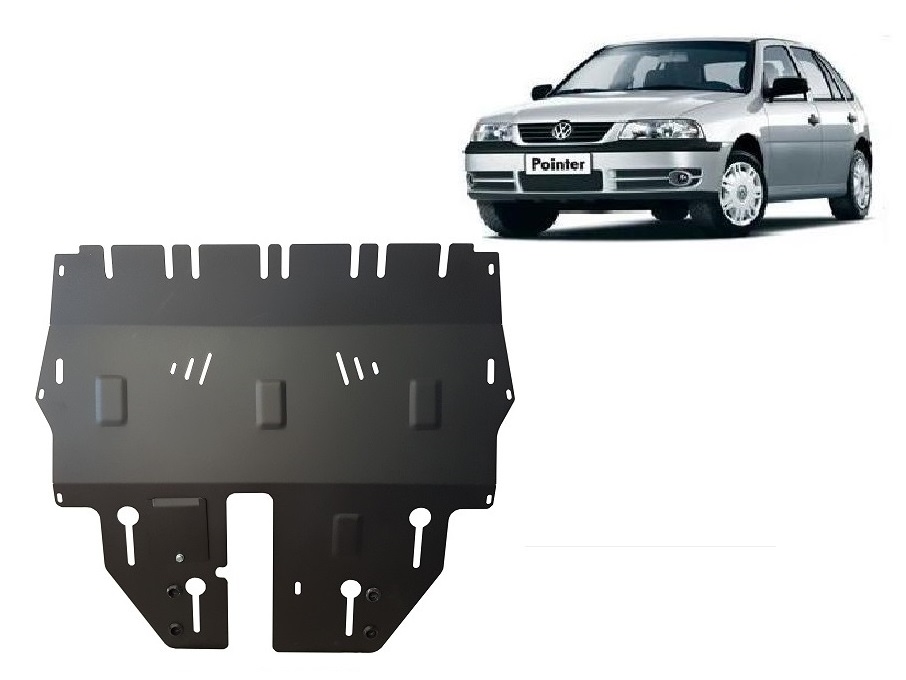 VW Pointer (2004-2026) Engine, Front Bumper, Gearbox, Radiator Skid Plate - 2 mm Steel