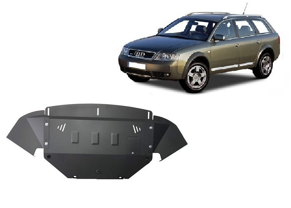Audi Allroad A6 (2000-2005) Engine, Front Bumper, Radiator Skid Plate - 2 mm Steel