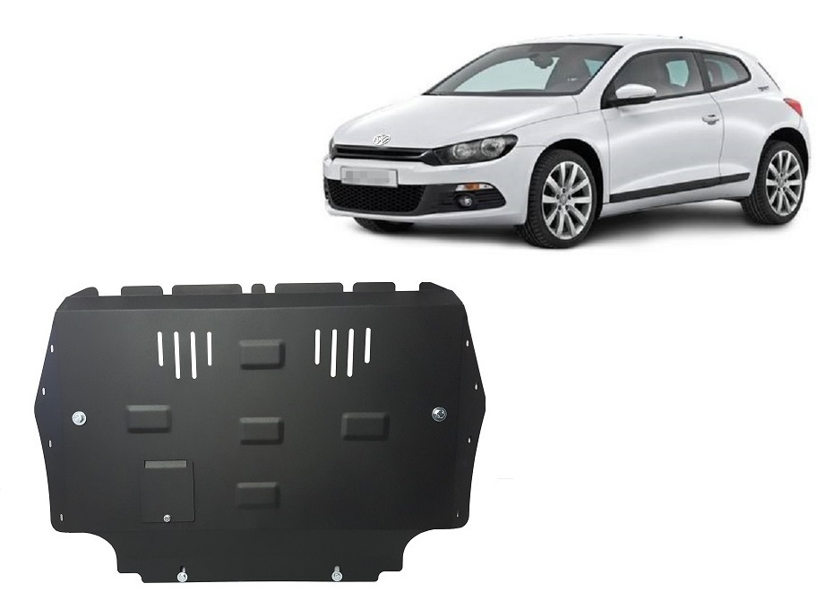 VW Scirocco (2008-2017) Engine, Gearbox, Radiator Skid Plate - 2 mm Steel