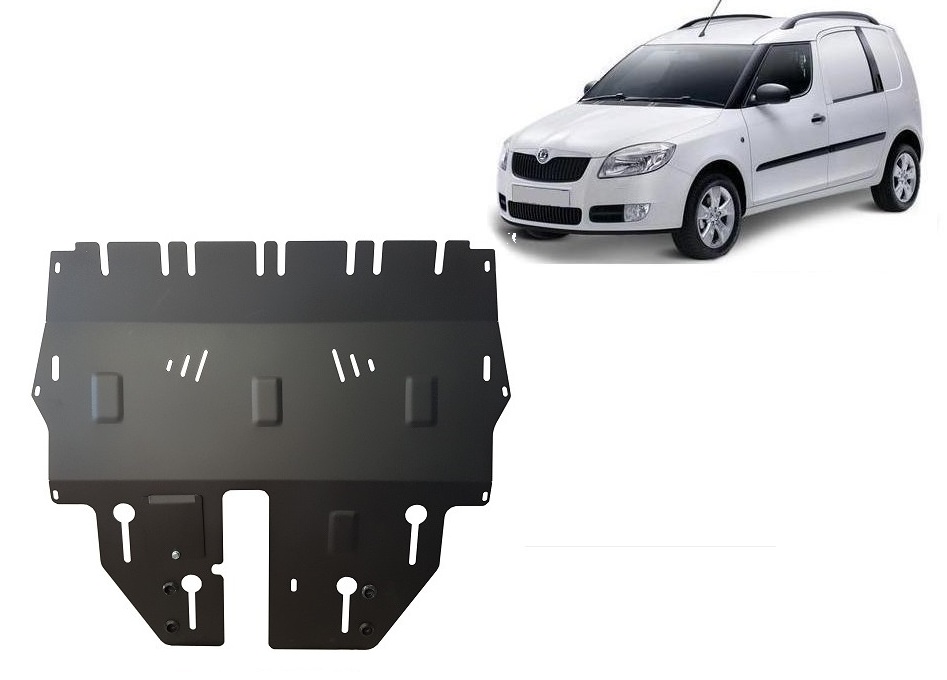 Skoda Praktik (2006-2015) Engine, Front Bumper, Gearbox, Radiator Skid Plate - 2 mm Steel