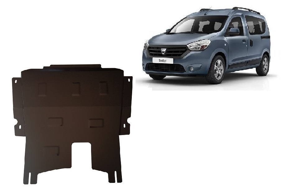 Dacia Dokker (2012-2026) Engine, Gearbox Skid Plate - 2 mm Steel