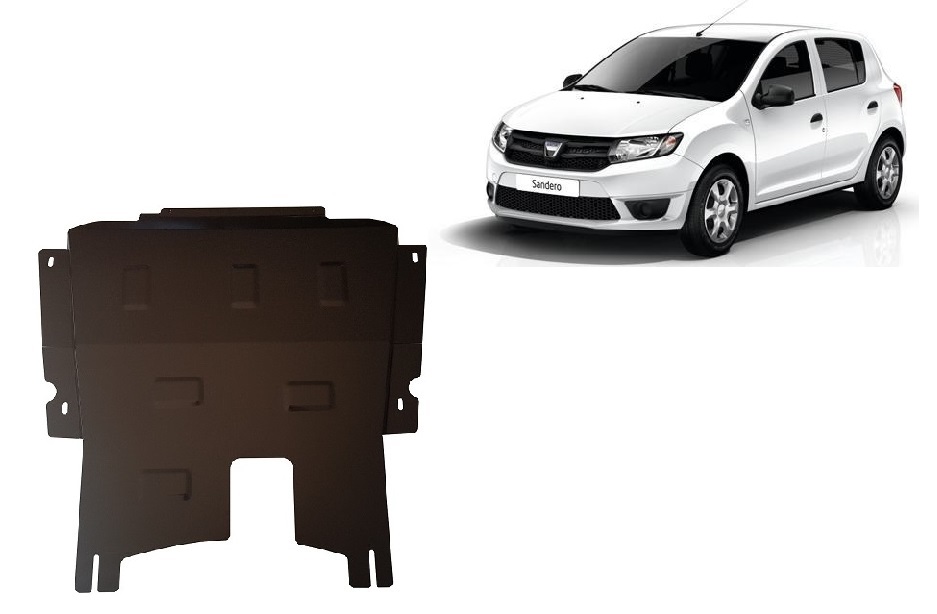Dacia Sandero 2 (2012-2020) Engine, Gearbox Skid Plate - 2 mm Steel