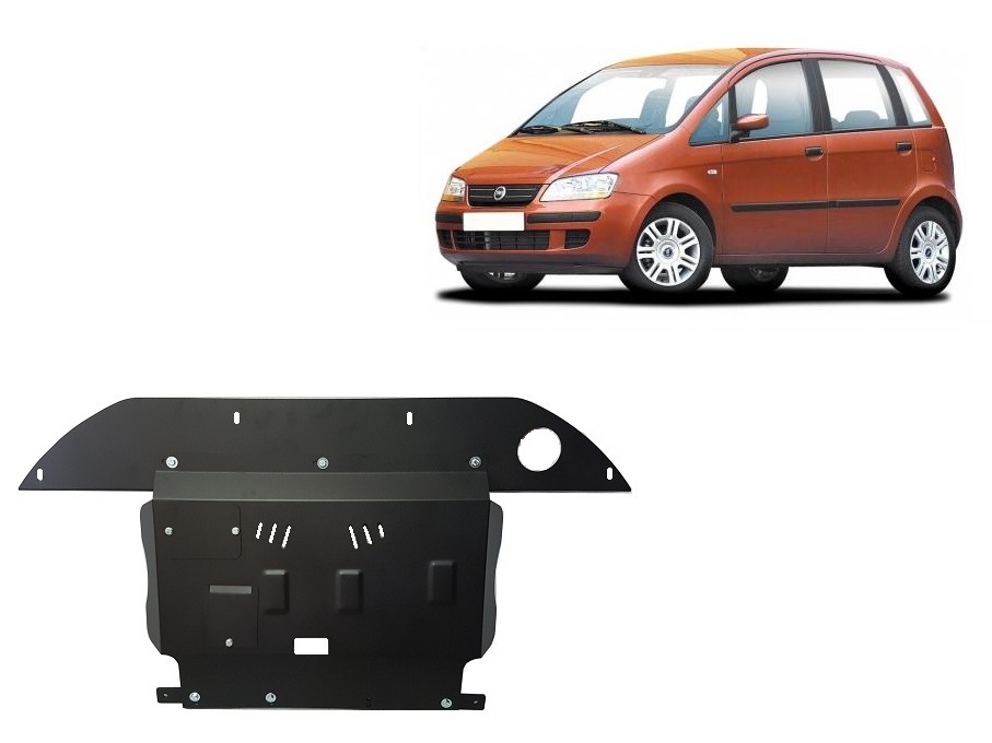Fiat Idea (2003-2012) Engine, Front Bumper, Gearbox Skid Plate - 2 mm Steel