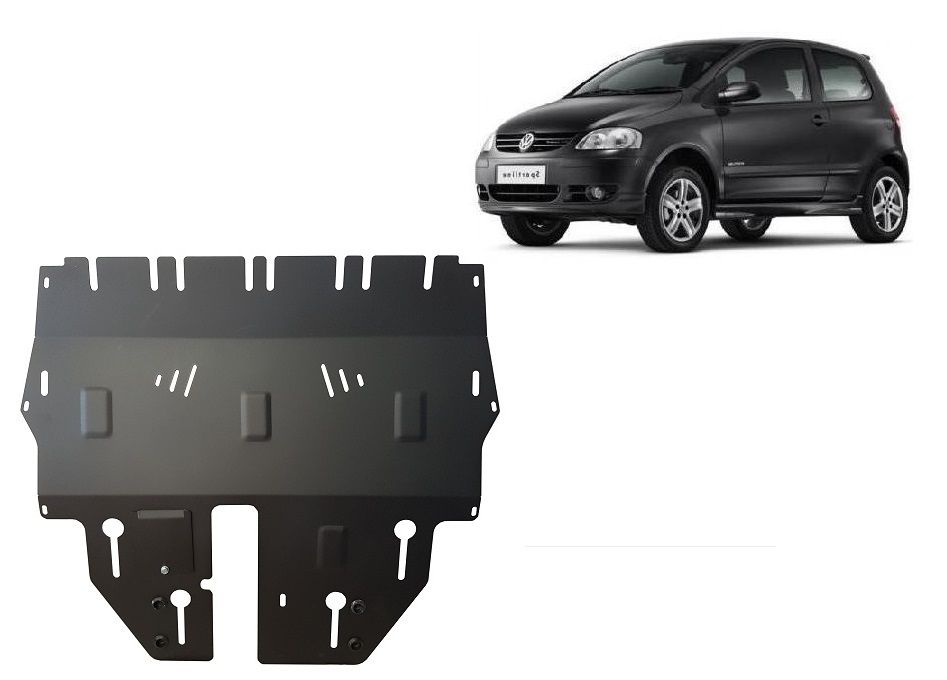 VW Fox (2002-2026) Engine, Front Bumper, Gearbox, Radiator Skid Plate - 2 mm Steel
