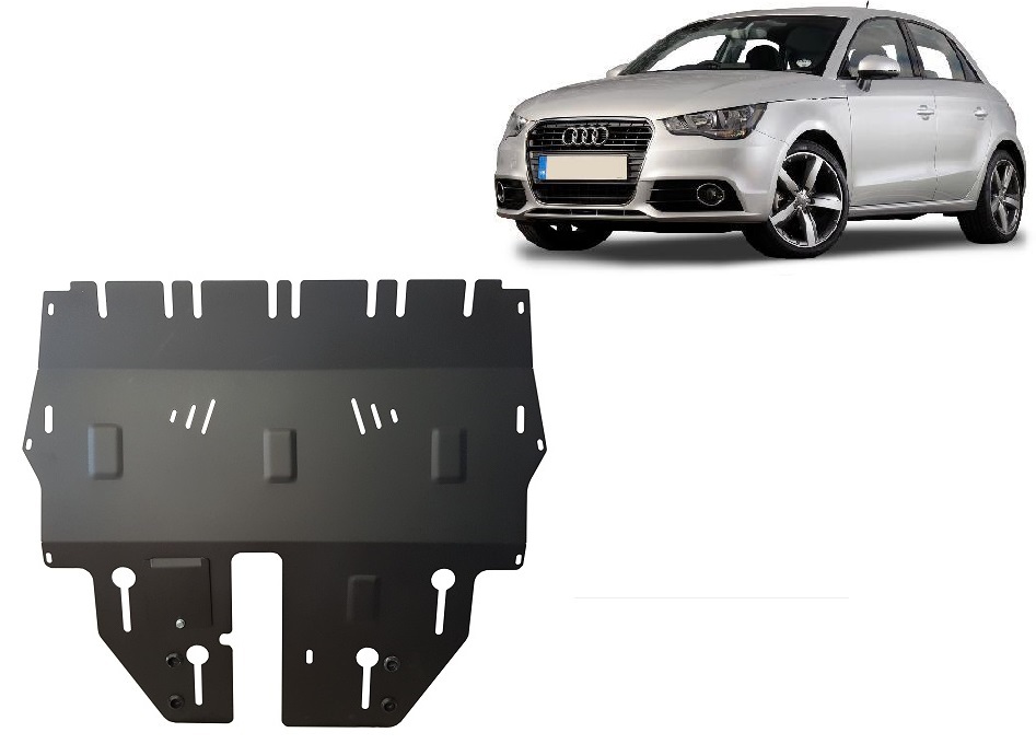 Audi A1 (2010-2017) Engine, Front Bumper, Gearbox, Radiator Skid Plate - 2 mm Steel