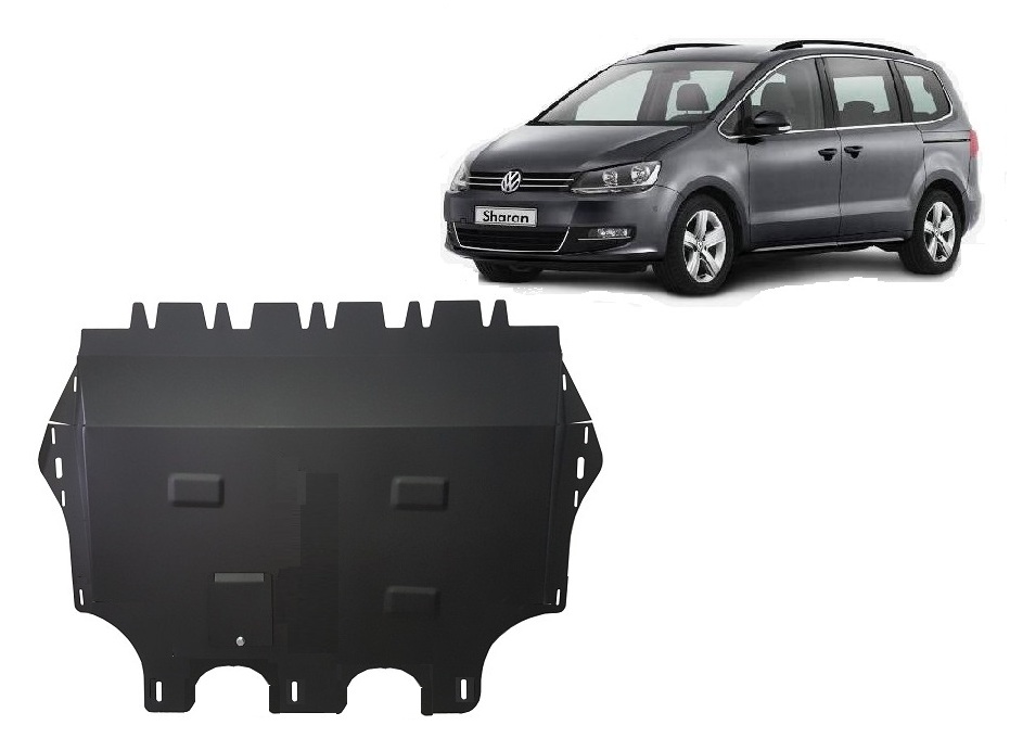 VW Sharan (2010-2022) Engine, Gearbox Skid Plate - 2 mm Steel