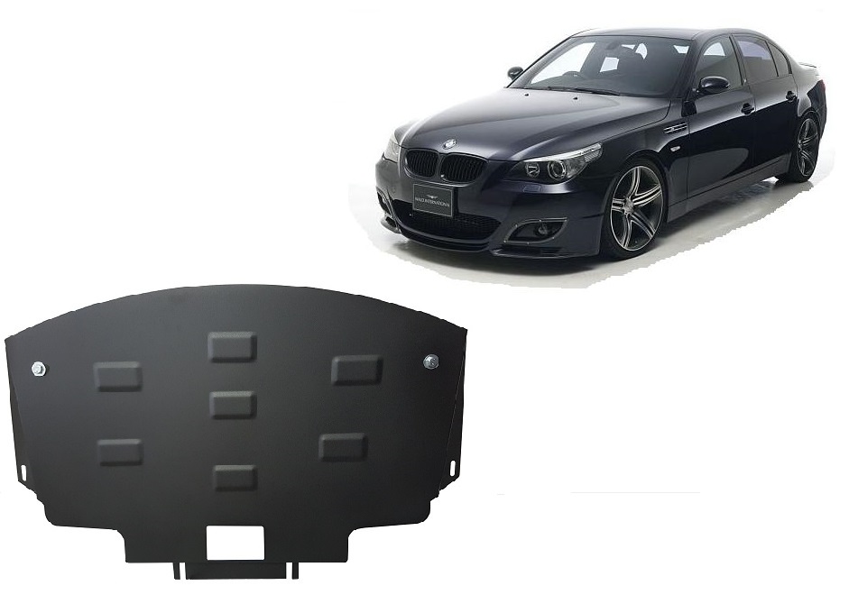 BMW Series 5 E60/E61 standard M front bumper (2003-2010) Front Bumper, Radiator Skid Plate - 2 mm Steel