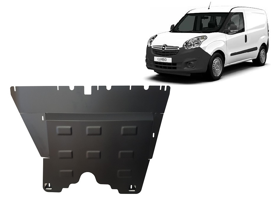 Opel Combo D (2010-2017) Engine, Gearbox, Radiator Skid Plate - 2 mm Steel