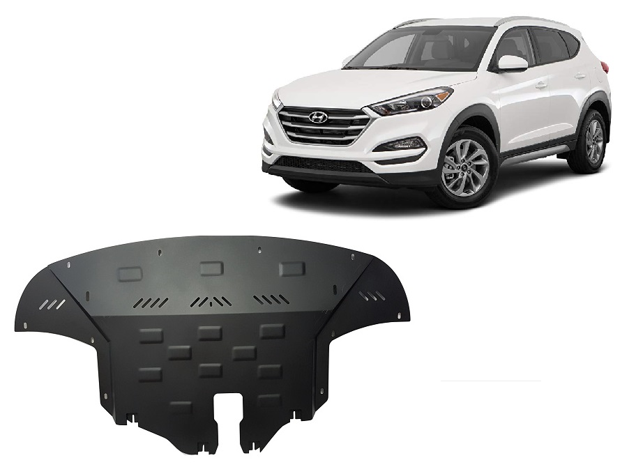 Hyundai Tucson (2015-2020) Engine, Front Bumper, Gearbox, Radiator Skid Plate - 2 mm Steel
