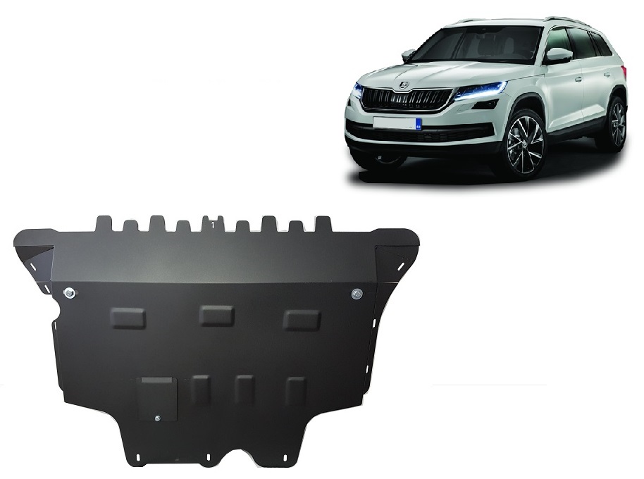 Skoda Kodiaq (2016-2026) Engine, Front Bumper, Gearbox, Radiator Skid Plate - 2 mm Steel