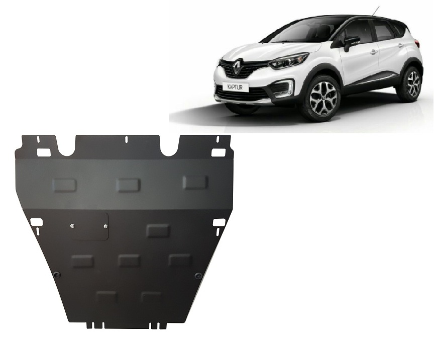 Renault Captur (2013-2019) Engine, Gearbox Skid Plate - 2 mm Steel