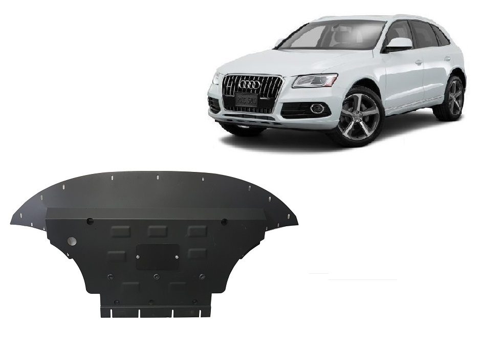 Audi Q5 (2008-2017) Engine, Front Bumper, Radiator Skid Plate - 2 mm Steel
