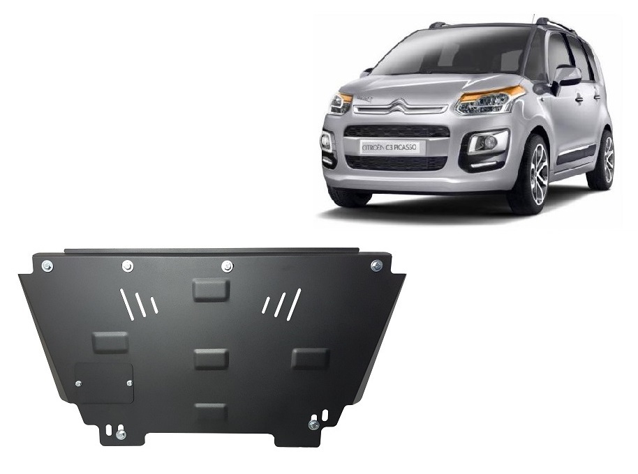 Citroen C3 Picasso (2009-2017) Engine, Gearbox Skid Plate - 2 mm Steel