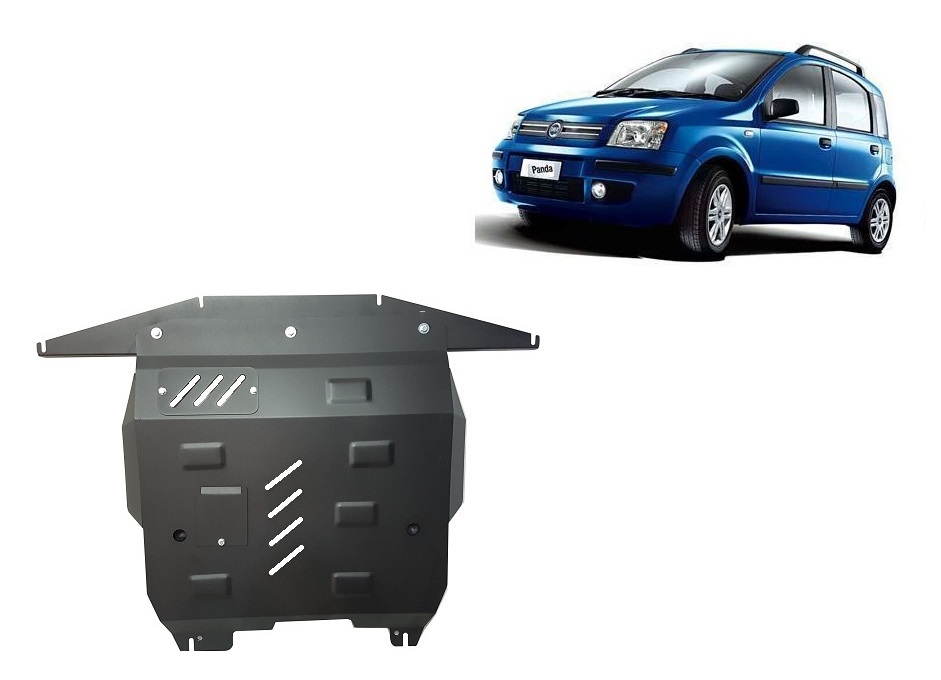 Fiat Panda (2003-2012) Engine, Front Bumper, Gearbox, Radiator Skid Plate - 2 mm Steel